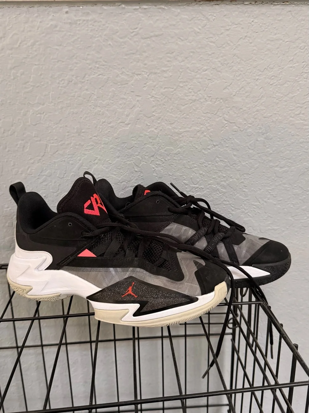 Jordan one take 3 black white bright crimson